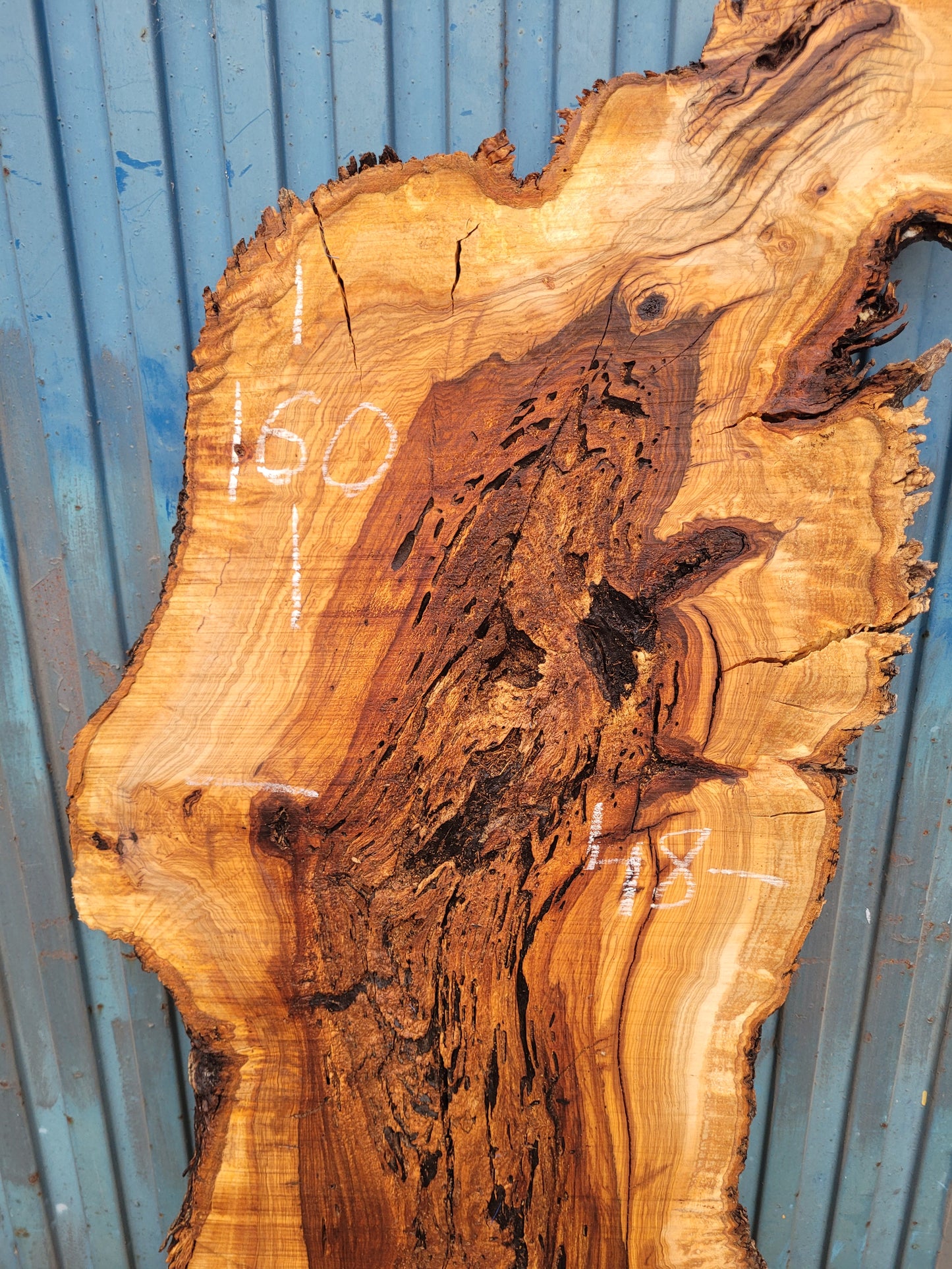 Tablón olivo A6 160cm 48cm 4 cm