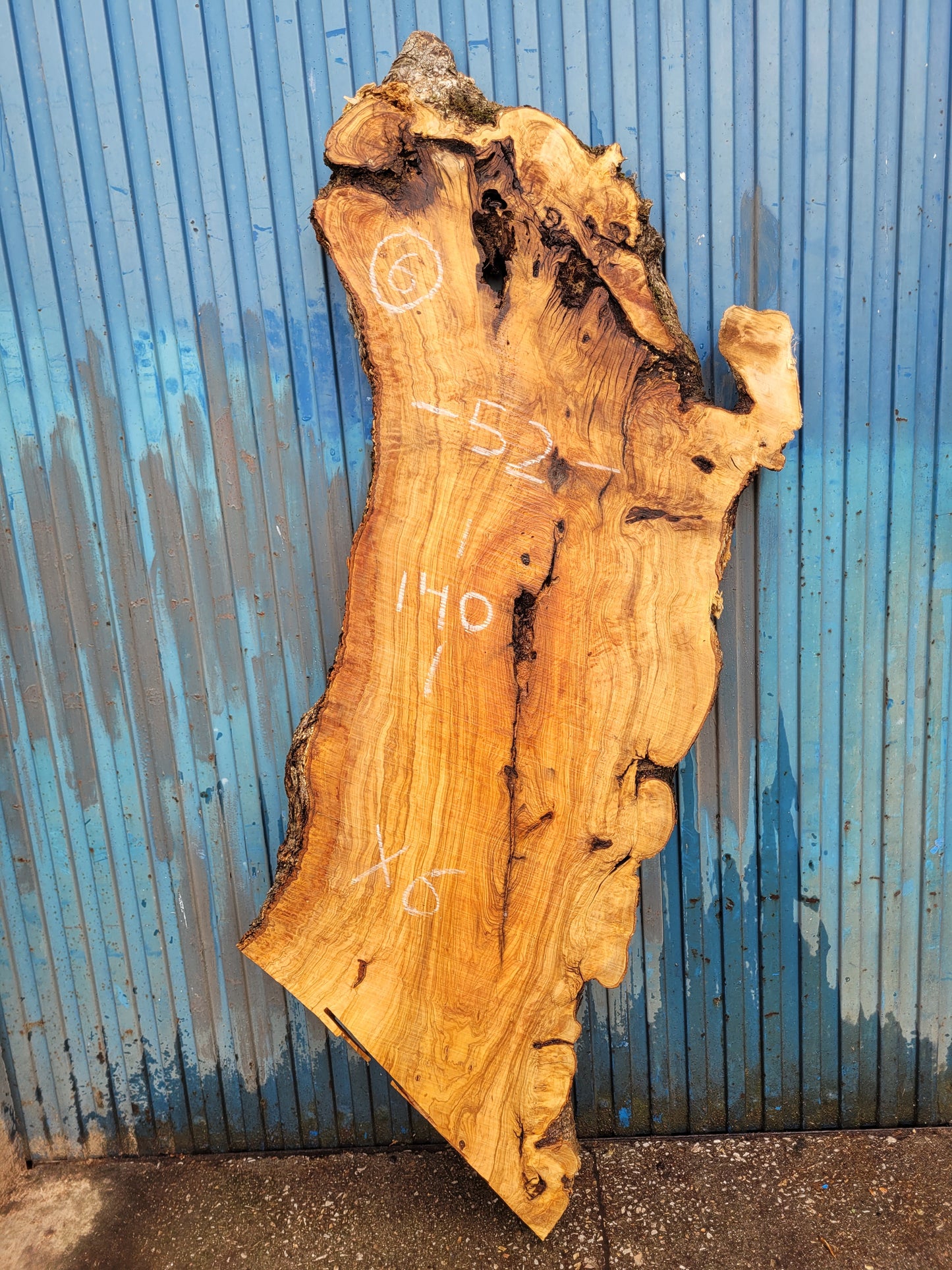 Tablón olivo Premium X6 140cm 52cm 6cm