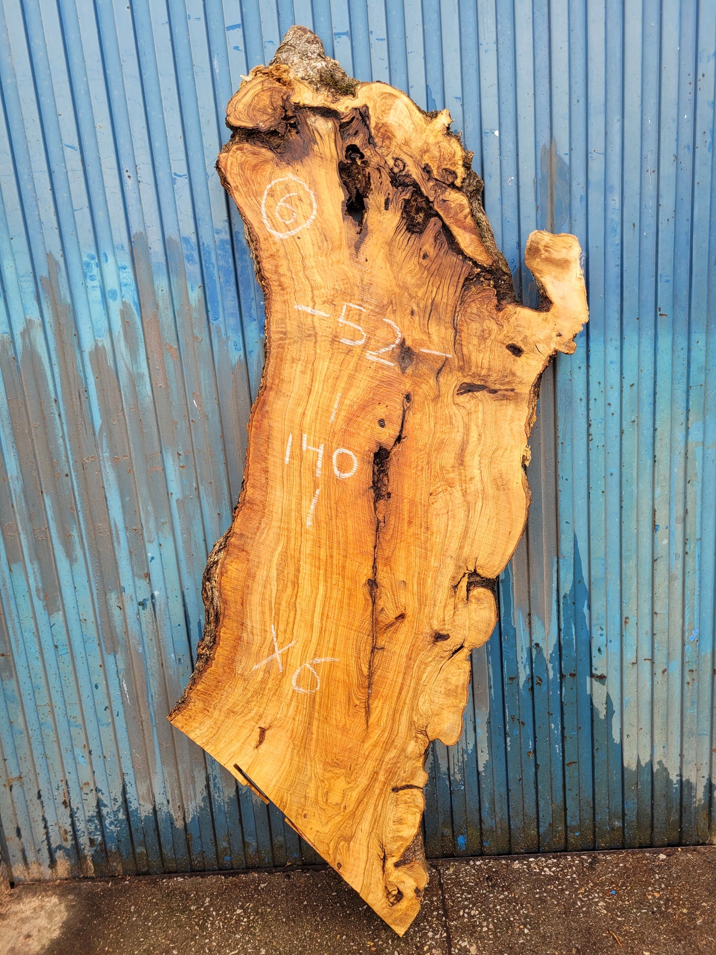 Tablón olivo Premium X6 140cm 52cm 6cm